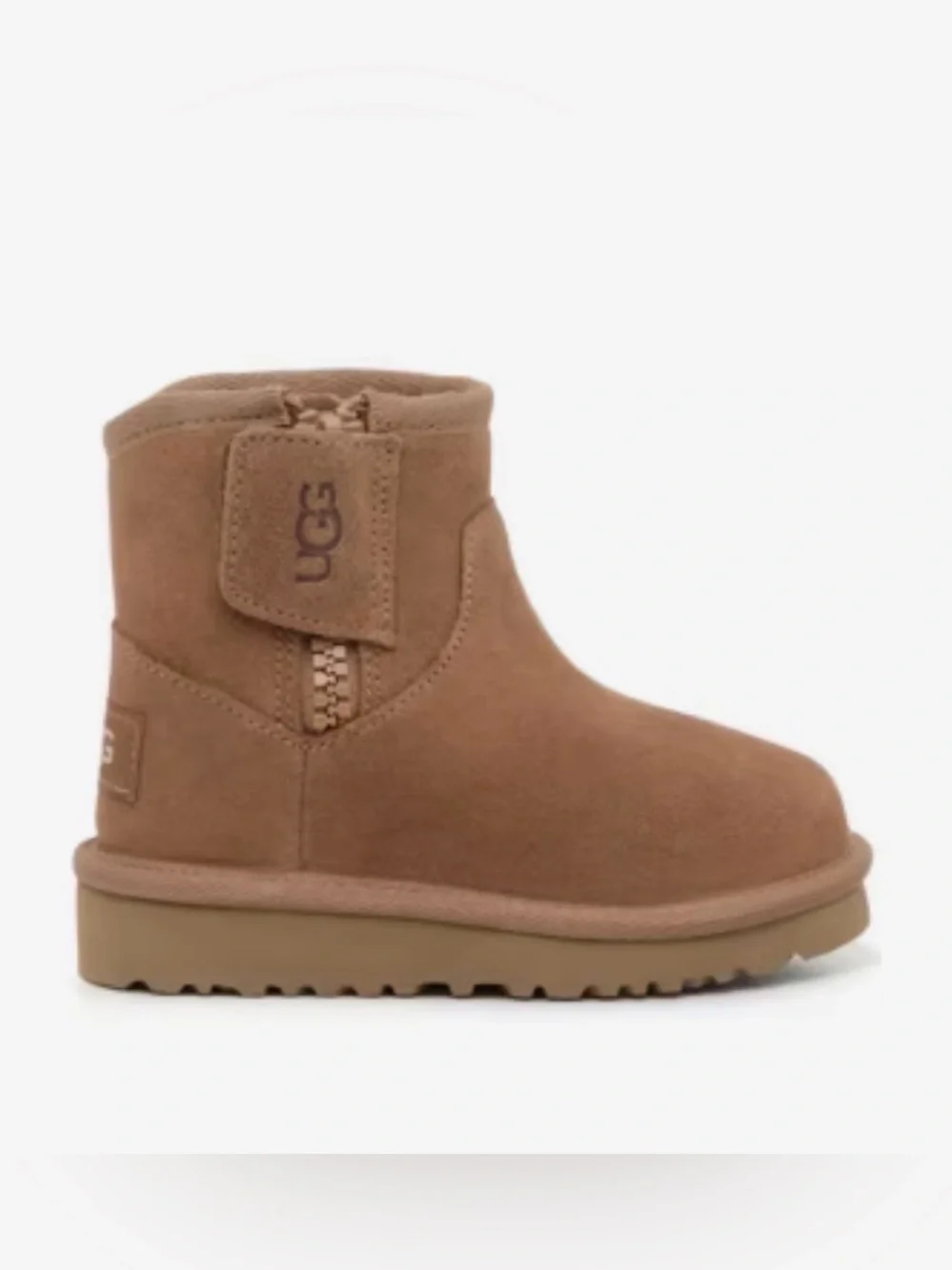 UGG Adri Classic Zip Up Mini Boots, Chestnut Kids' Size USA8, UK7, EU25